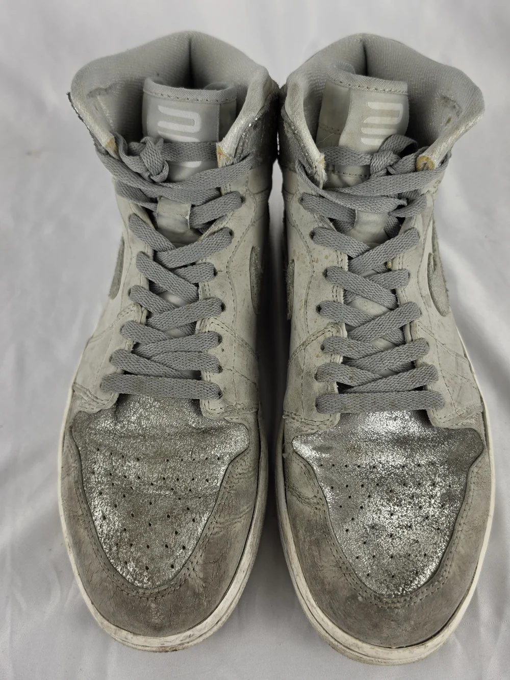 BEATERS 2009 Air Jordan 1 Retro “25th Silver Anniversary” Mens Size 9.5